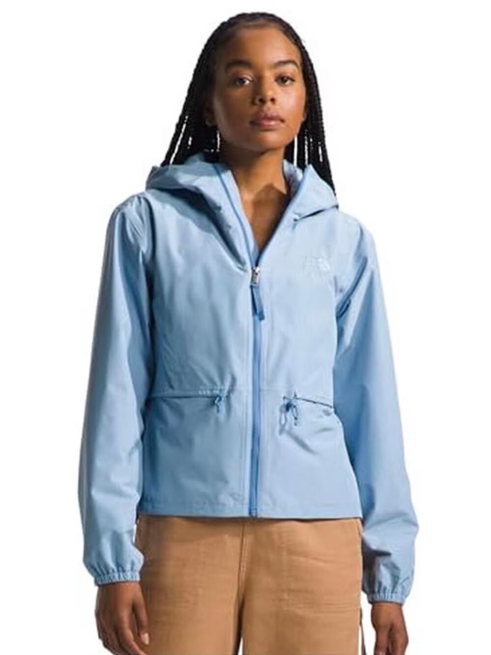 The North Face Daybreak Rain Jacket Hooded DryVent Steel Blue Women Size Small